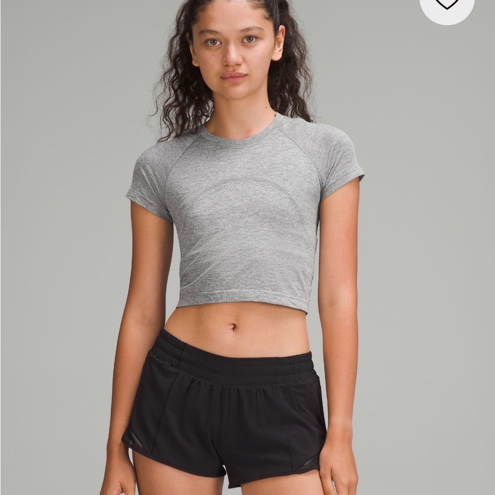 lululemon swiftly tech cropped short sleeve 2.0 size 8